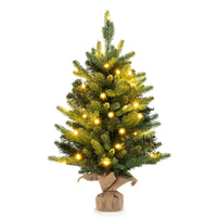 60/90cm Pre-Lit Artificial Christmas Tree with 35/50 LED Lights