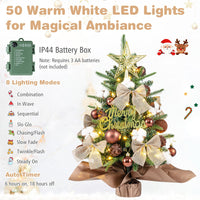 60 cm Tabletop Christmas Tree with Ornaments