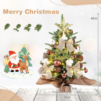 60 cm Tabletop Christmas Tree with Ornaments