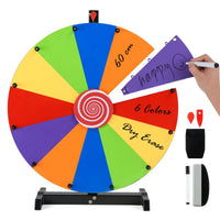 60cm Tabletop Prize Wheel Heavy Duty Spinning Wheel with Stand