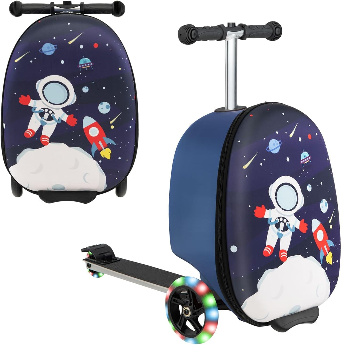 2-IN-1 Kids Luggage with Wheels for Kids Ages 5+