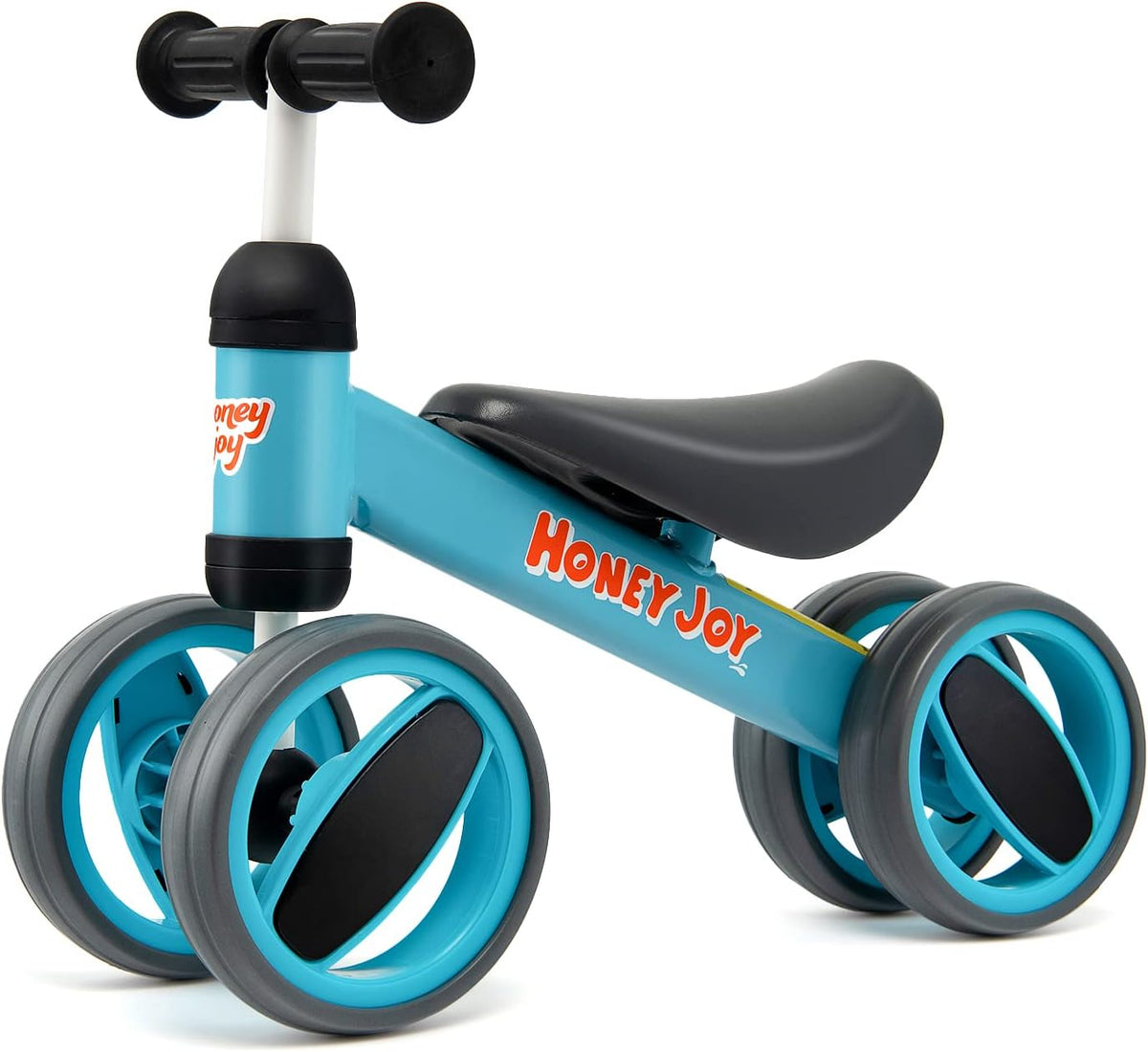 Baby Balance Bike, Balance Bike for Toddlers w/4 Wheels, 135°Limited Steering