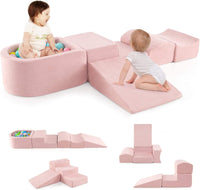 5-Piece Kids Climb and Crawl Soft Playset with Machine-Washable Covers