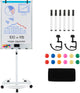 100x65cm Rolling Magnetic Whiteboard w/Height Adjustable Stand