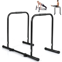 Adjustable Dip Bar, Heavy Duty Parallette Push Up Stand with 660 LBS Capacity, Anti-Slip Foam Grips