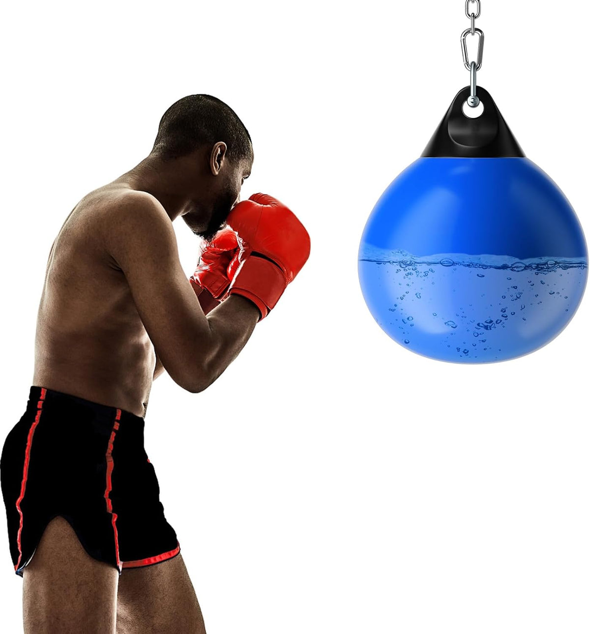 Water Punching Bag, 45cm 50kg Heavy Punching Bag with Adjustable Metal Chain