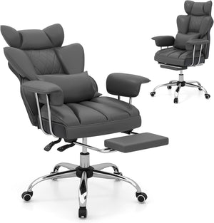 Executive Desk Chair w/Retractable Footrest
