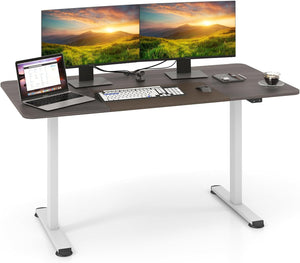 Giantex 140 x 70cm Large Electric Standing Desk, Height Adjustable Sit to Stand Desk