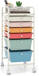Giantex Rolling Storage Cart with 6 Drawers, Multifunctional Art Craft Tools Organizer on Wheels