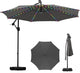 3 m Solar Offset Hanging Umbrella w/Base