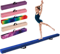 240cm Balance Beam, Folding Gymnastics Beam w/Carry Handles