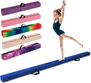 240cm Balance Beam, Folding Gymnastics Beam w/Carry Handles