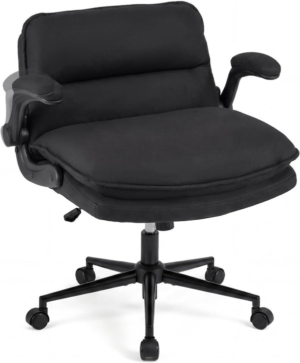 Criss Cross Chair on Wheels with Flip-up Arms Adjustable Height