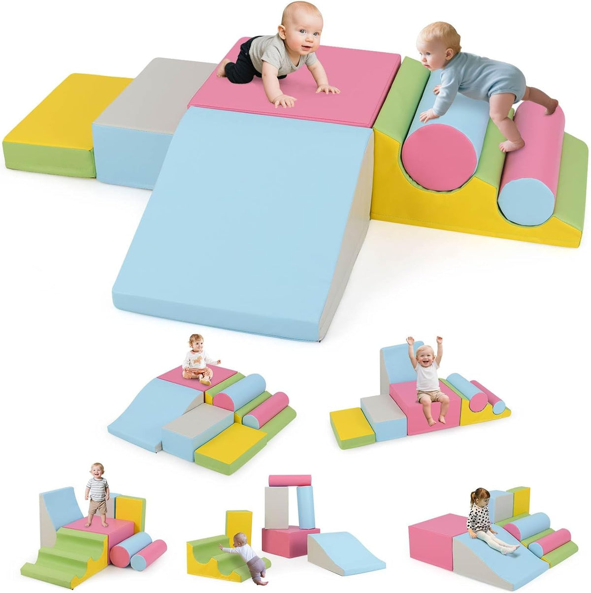 7Pcs Foam Building Blocks Set for Kids