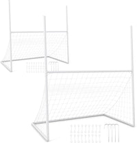2 in 1 Kids Soccer Goal with PE Netting&UPVC Pipe Frame for Park Backyard