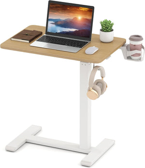 Mobile Standing Desk, Height Adjustable Overbed Bedside Table