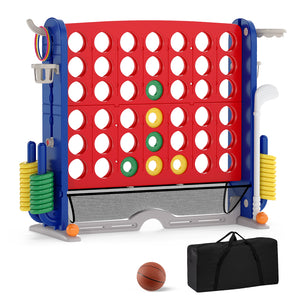 Jumbo 4-to-Score Game with Ring-toss and Basketball for Parties