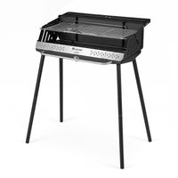 64 x 25 CM Portable Charcoal Grill with Detachable 2-Section Legs and 2-Level Adjustable Grate
