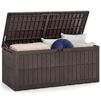 380/455/680L All Weather Patio Bench Storage Box Waterproof for Garden Tools
