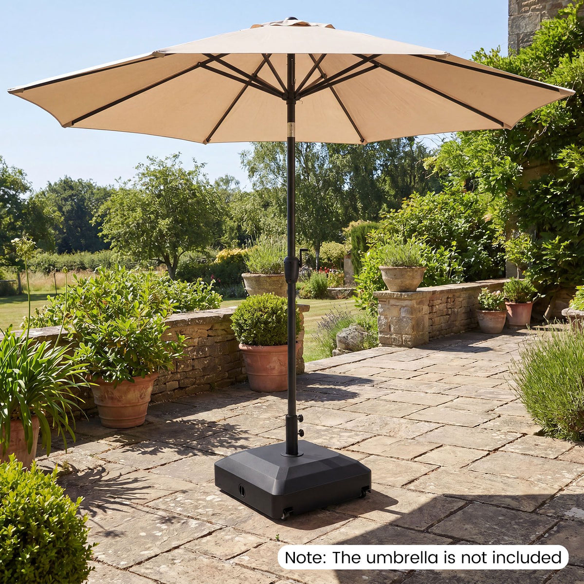 68 KG Umbrella Stand with Wheels and Adjustable Knobs Fits 32-48 mm Poles