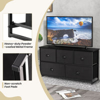 5 Drawer Storage Organizer Unit Horizontal Storage Cube Dresser Unit