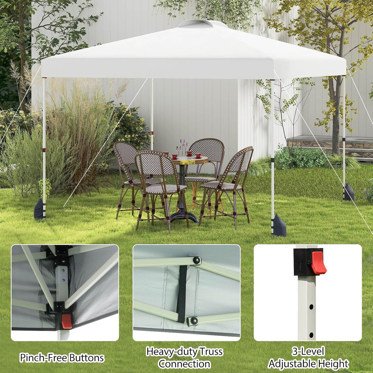 3 x 3 m Pop up Canopy Tent w/ 1 Sidewall