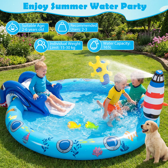 Inflatable Play Center, Marine Life Spray Pool