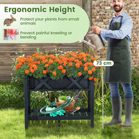 HIPS Raised Garden Bed, Poly Wood Elevated Planter Box w/Legs