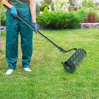 Heavy-Duty Rolling Aerator w/ Lawn Soil Penetrating Spikes & 130 cm Handle