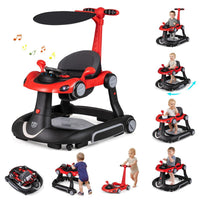 6-in-1 Baby Walker with Canopy for 7-18 Months
