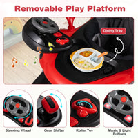 6-in-1 Baby Walker with Canopy for 7-18 Months