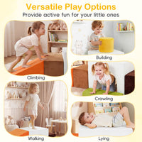 6 Pieces Kids Climbing Foam Blocks Playset with Slide