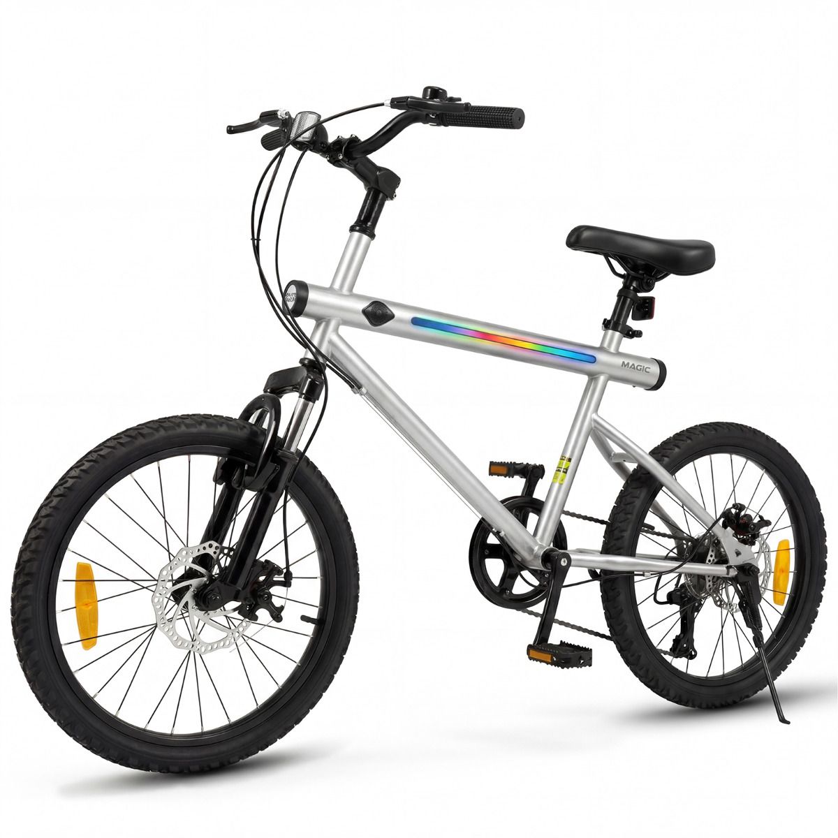 6-Speed Commuter Bicycle with Stereo Speakers and 2 Disc Brakes