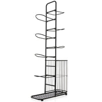 7-Tier Basketball Ball Storage Rack with 7 Removable Rods and Baskets