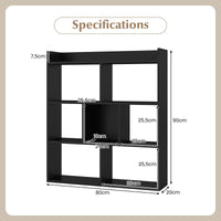 7-cube 3-tier Open Storage Shelf with Anti-tipping Kits for Living Room