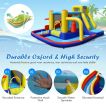7-in-1 Inflatable Bounce Castle with Curved Water Slide (without Blower)