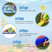 7-in-1 Inflatable Bounce Castle with Curved Water Slide (without Blower)