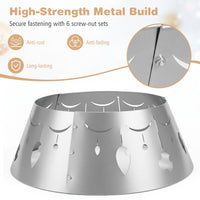 70 cm Metal Christmas Tree Collar Basket with Easy Setup and Storage