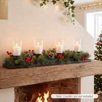 70cm Foldable Christmas Candle Holder Centerpiece with 4 Candle Trays