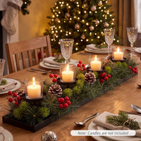 70cm Foldable Christmas Candle Holder Centerpiece with 4 Candle Trays