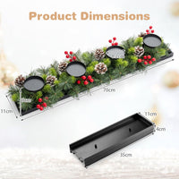 70cm Foldable Christmas Candle Holder Centerpiece with 4 Candle Trays