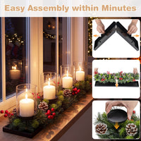 70cm Foldable Christmas Candle Holder Centerpiece with 4 Candle Trays