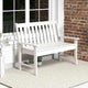 Outdoor 2-Person Bench, All-Weather HDPE Patio Loveseat Chair w/Cozy Backrest