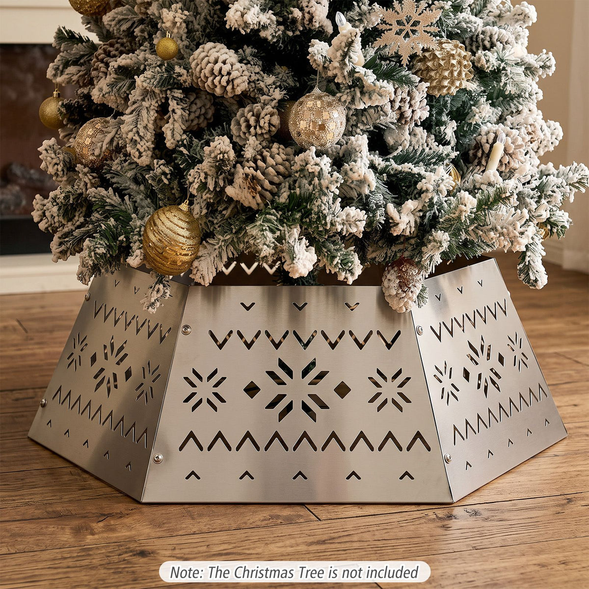 71 cm Metal Christmas Tree Collar Basket Fits up to 305 cm Christmas Tree