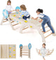 Foldable Montessori Climbing Toys w/Arch Climber, Reversible Ramp, Climbing Rope
