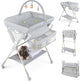 Baby Changing Table, Foldable Diaper Changing Station w/Storage Bag & Shelf