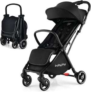 Compact Travel Stroller for Airplane Infant Toddler Stroller w/Adjustable Backrest & Canopy