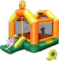 Inflatable Bounce House, Sunflower Theme Jumping Slide Bouncer w/Jumping Area