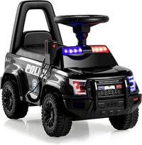Ride On Push Police Car, Toddler Foot-to-Floor Sliding Toy with Siren