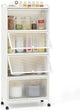 Giantex 5-Tier Kitchen Baker’s Rack, Mobile Microwave Stand with Flip-up PC Doors
